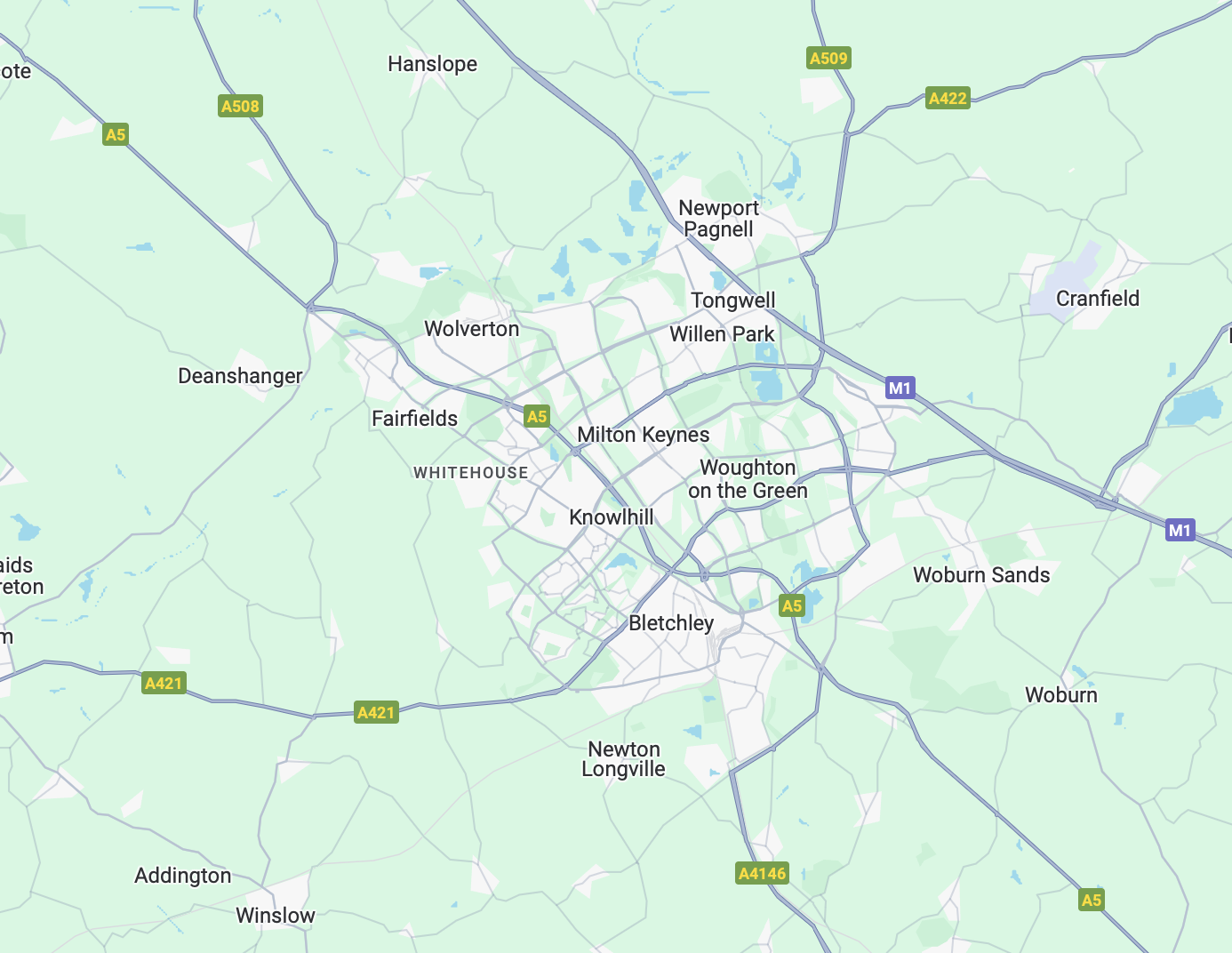 Milton Keynes map